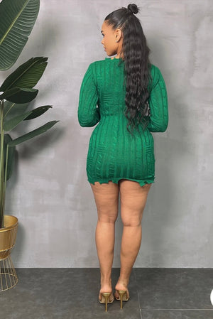 Mya Dream Sweater Dress (Green)