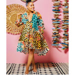 Facet Maze Cheetah Dress