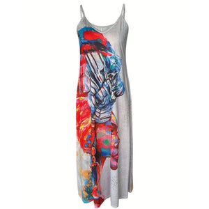 Miss Nefertiti Maxi Sun Dress (White)