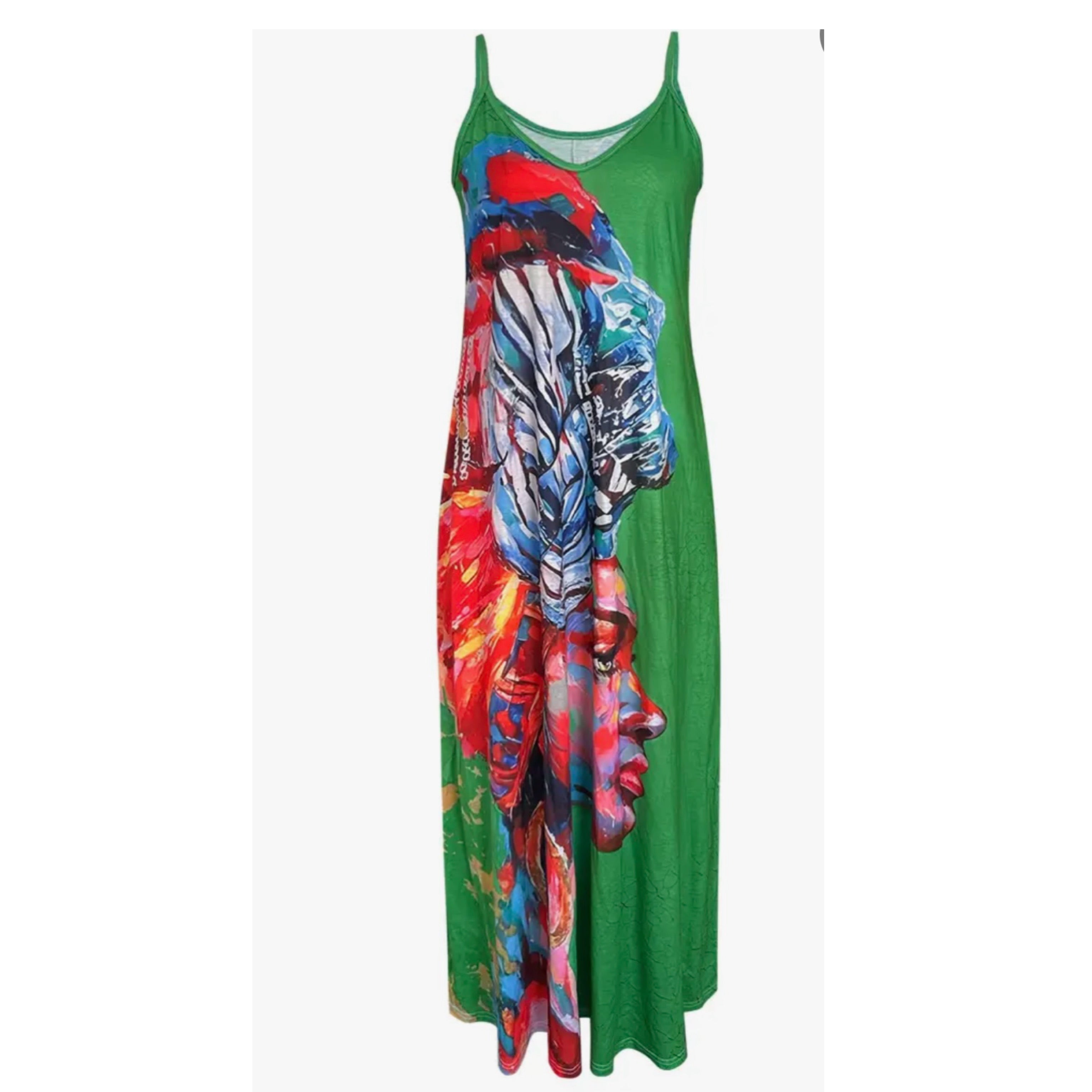 Miss Nefertiti Maxi Sun Dress (Green)