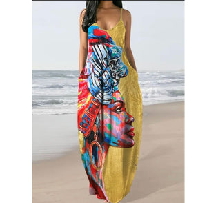 Miss Nefertiti Maxi Sun Dress (Yellow)